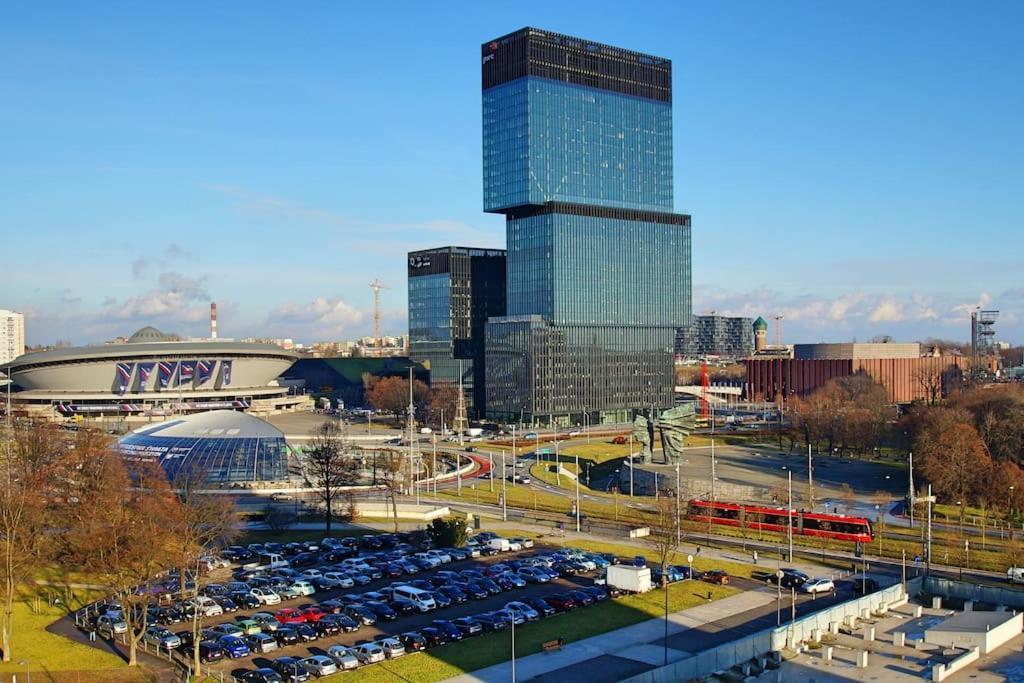Apartament Korfantego Citycentre Z Widokiem Na Spodek Katowice Eksteriør bilde